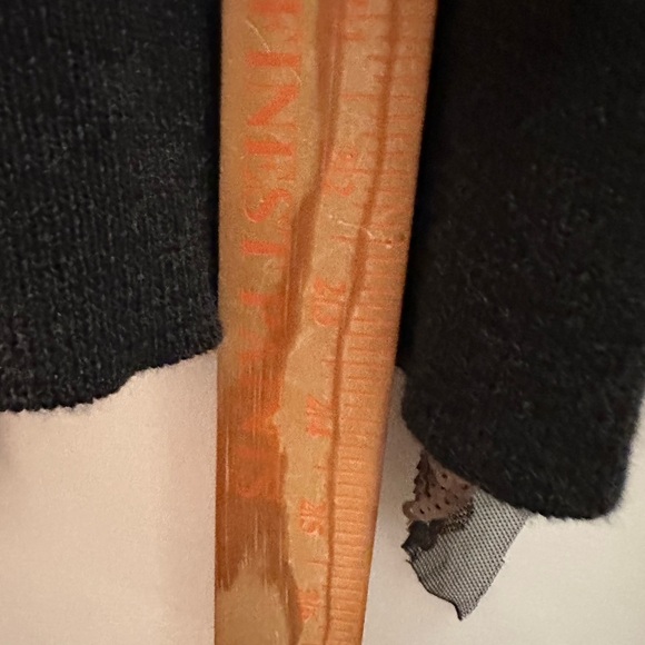 LOFT M Gold sequin grey stripe wool blend lightweight woman classic cardigan - Picture 10 of 12